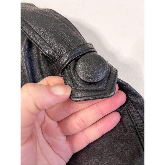 Vintage Comint Leather Trench Coat Size M - Picture 7 of 12